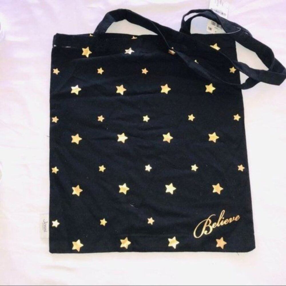 Jenni “Believe” star canvas tote bag